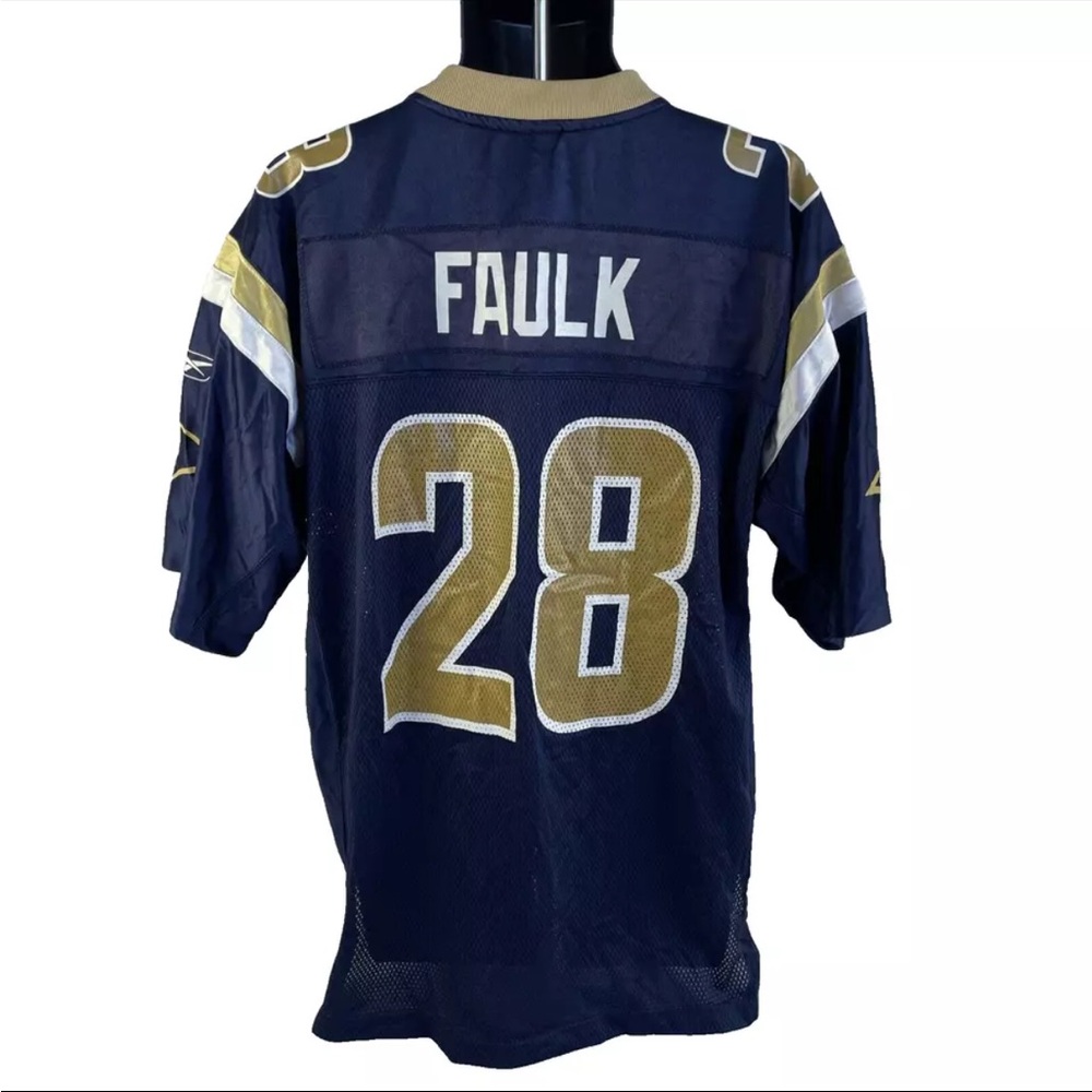 Vtg Mens Reebok St. Louis Rams Marshall Faulk #28 Mesh Jersey Sz M